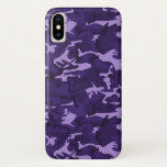 Purple Camouflage Pattern iPhone X Case