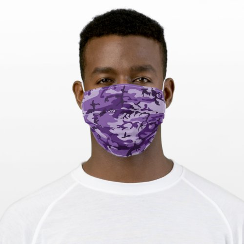 Purple Camouflage Pattern Military Pattern Army Adult Cloth Face Mask