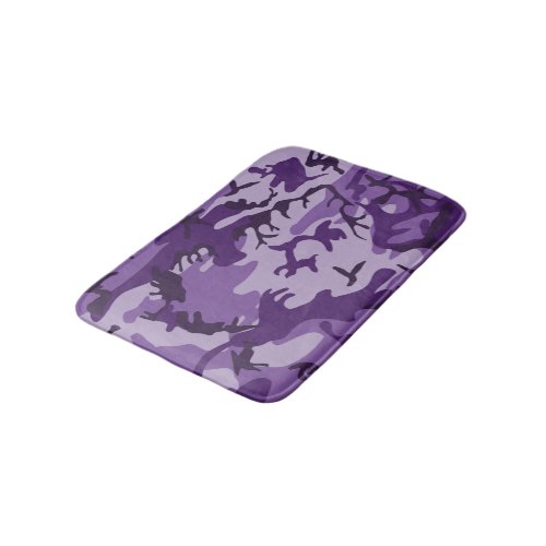 Purple Camouflage Pattern Military Pattern Army Bath Mat