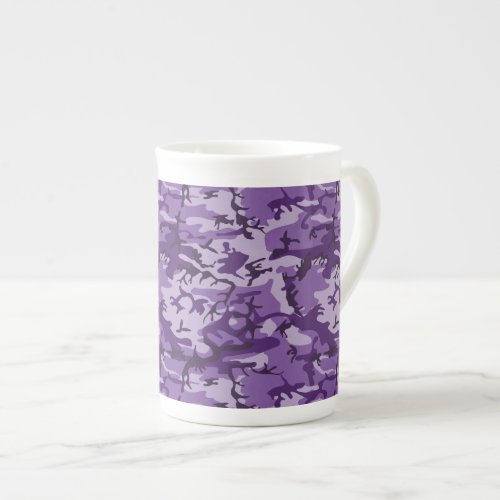 Purple Camouflage Pattern Military Pattern Army Bone China Mug