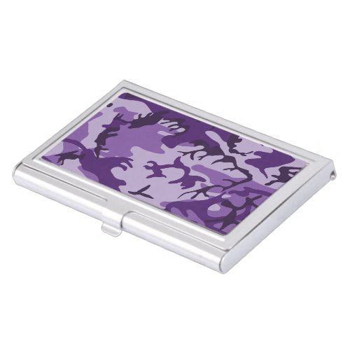 Purple Camouflage Pattern Military Pattern Army Business Card Case
