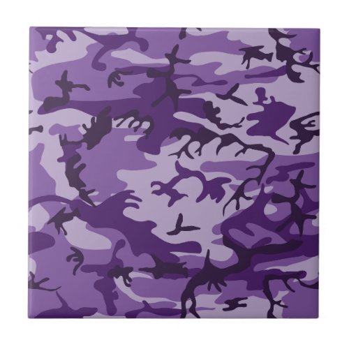 Purple Camouflage Pattern Military Pattern Army Ceramic Tile
