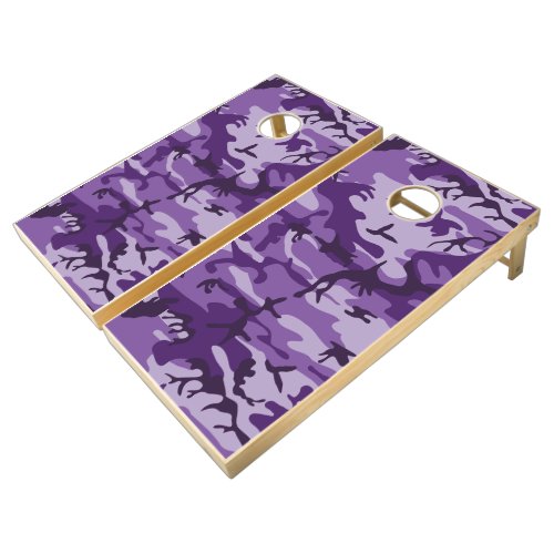 Purple Camouflage Pattern Military Pattern Army Cornhole Set