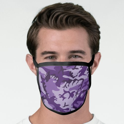 Purple Camouflage Pattern Military Pattern Army Face Mask
