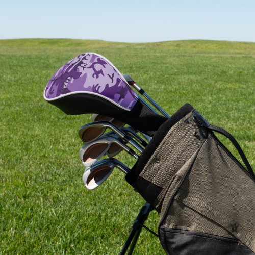 Purple Camouflage Pattern Military Pattern Army Golf Head Cover