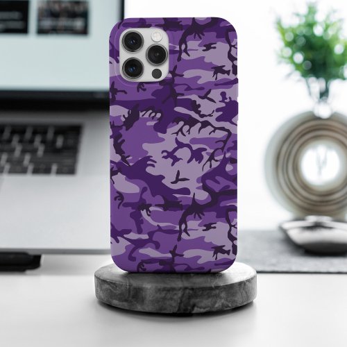 Purple Camouflage Pattern Military Pattern Army iPhone 15 Pro Max Case