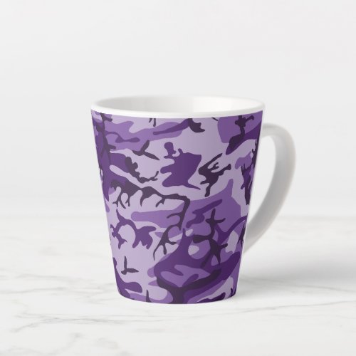 Purple Camouflage Pattern Military Pattern Army Latte Mug