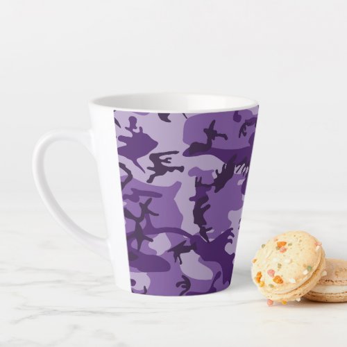 Purple Camouflage Pattern Military Pattern Army Latte Mug