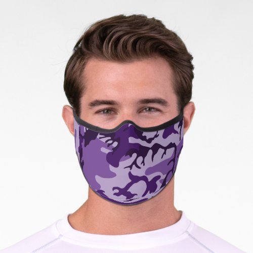 Purple Camouflage Pattern Military Pattern Army Premium Face Mask