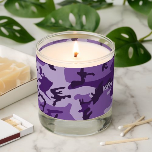 Purple Camouflage Pattern Military Pattern Army Scented Candle