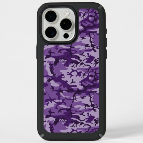 Purple Camouflage Pattern Military Pattern Army iPhone 15 Pro Max Case