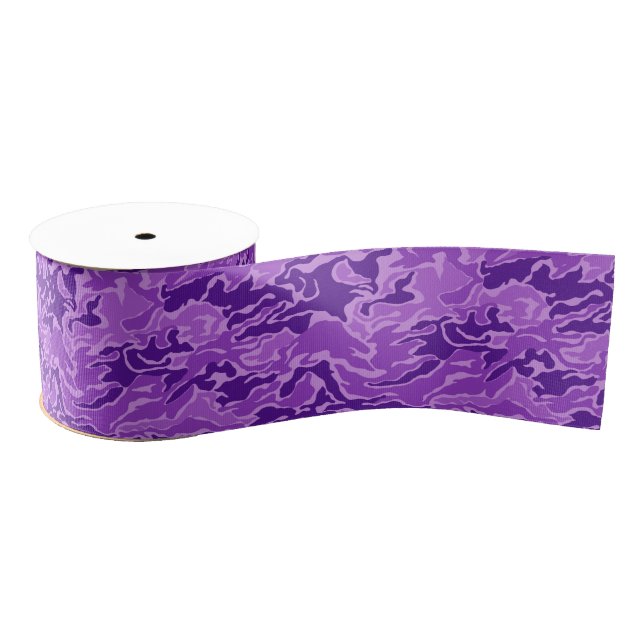Purple Camouflage Pattern Ribbon (Spool)