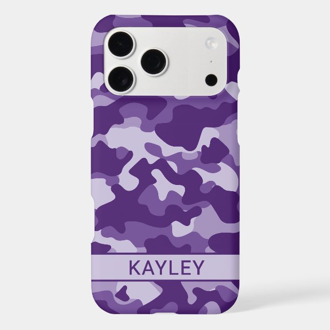 Purple Camouflage Personalized  Case-Mate iPhone Case (Back)