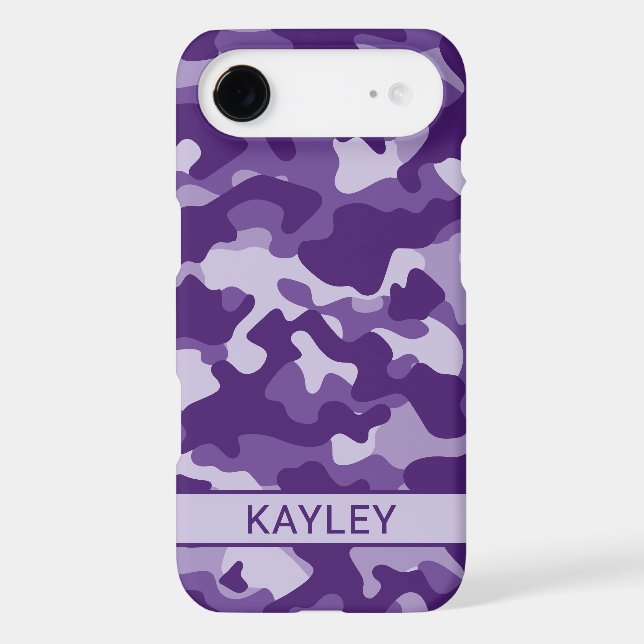 Purple Camouflage Personalized Case-Mate iPhone Case (Back)