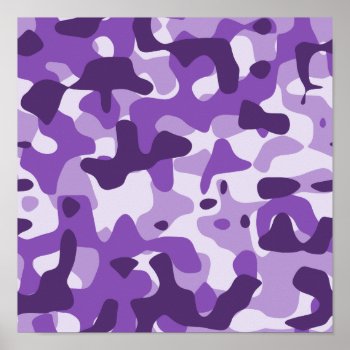 Purple Camouflage Poster by purplestuff at Zazzle