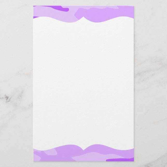 Purple Camouflage Stationery (Front)