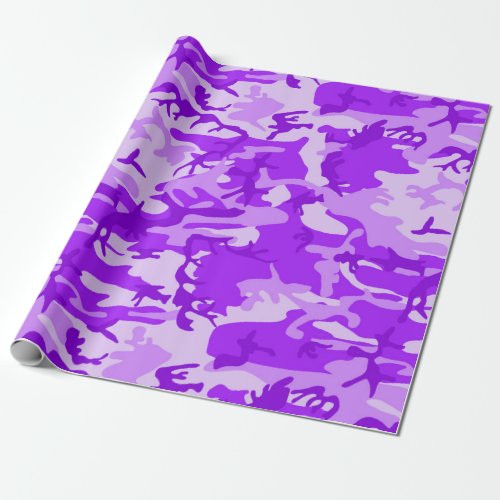 Purple Camouflage  Wrapping Paper