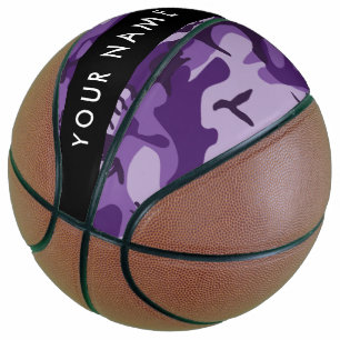 Purple Camouflage Your name Personalize Basketball