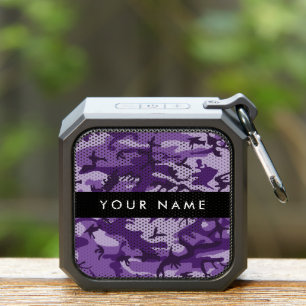 Purple Camouflage Your name Personalize Bluetooth Speaker