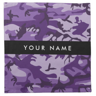 Purple Camouflage Your name Personalize Cloth Napkin