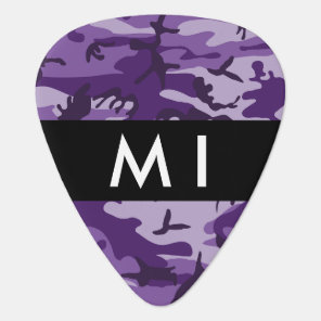 Purple Camouflage Your name Personalize Guitar Pick