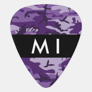 Purple Camouflage Your name Personalize Guitar Pick