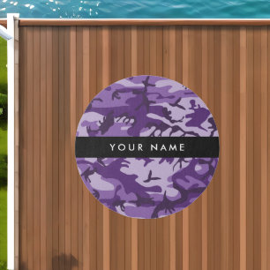 Purple Camouflage Your name Personalize Outdoor Rug