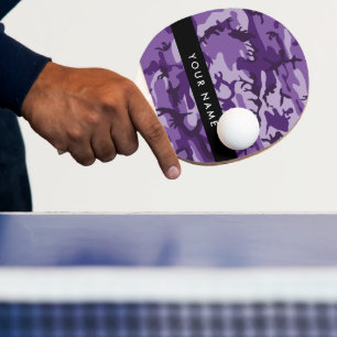 Purple Camouflage Your name Personalize Ping Pong Paddle