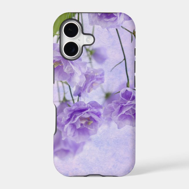 Purple Campanella Flowers Macro Iphone Case (Back)