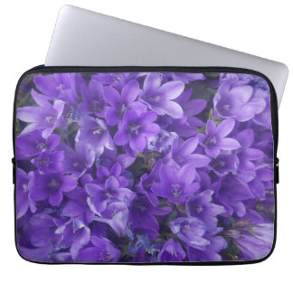 Purple Campanula Flowers Laptop Sleeve