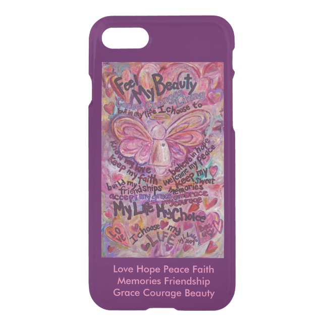 Purple Cancer Angel Art Custom iPhone 7 Cases (Back)