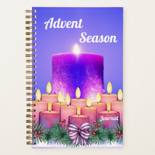 Purple Candles Advent Season  Notebook