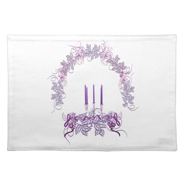 Purple Candles Placemat (Front)