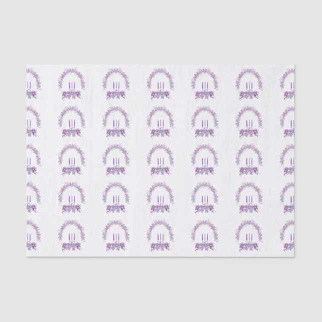 Purple Candles Tissue Paper (Front)