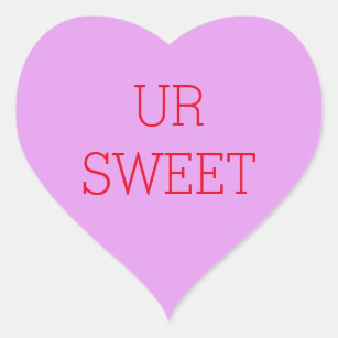 Purple Candy Conversation Heart Sticker your text