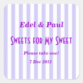 Purple Candy-stripe Sweets for my Sweet Sticker