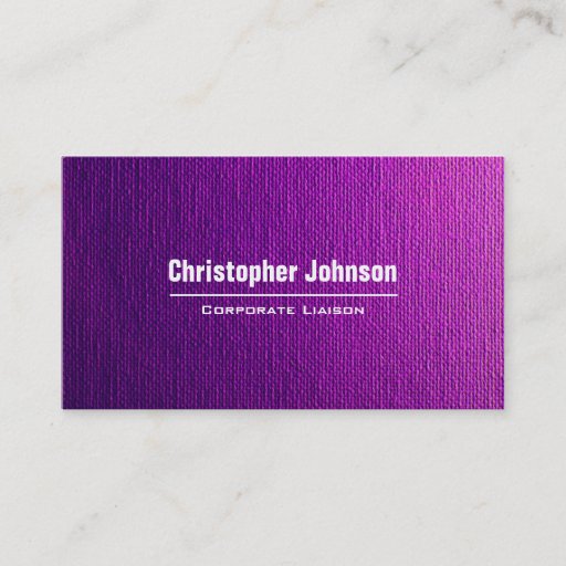 Customizable Purple Canvas Modern Professional Business Card