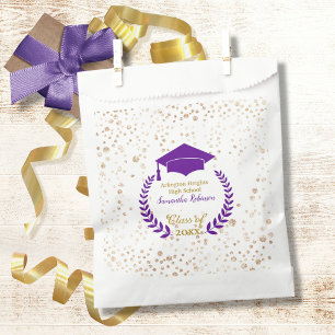 Purple Cap and Laurel Graduation Party  Favor Bag