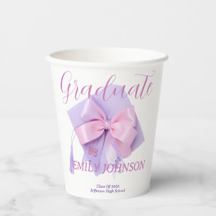 Purple Cap Graduation Party Paper Cup
