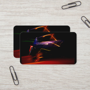 purple car dance business card