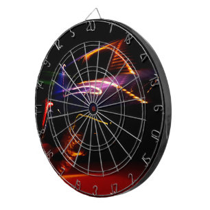 purple car dance dart board