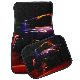 purple car dance floor mat