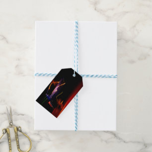 purple car dance gift tags