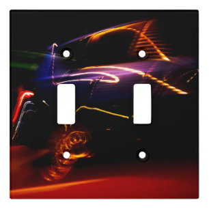 purple car dance light switch cover