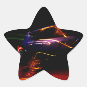 purple car dance star sticker