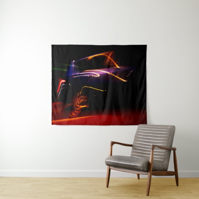 purple car dance tapestry (In Situ (Horizontal))