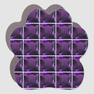 Purple Car Magnet Amethyst Gem February Birth