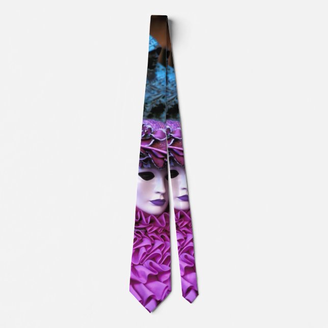 Purple Carnival Costume Neck Tie (Front)