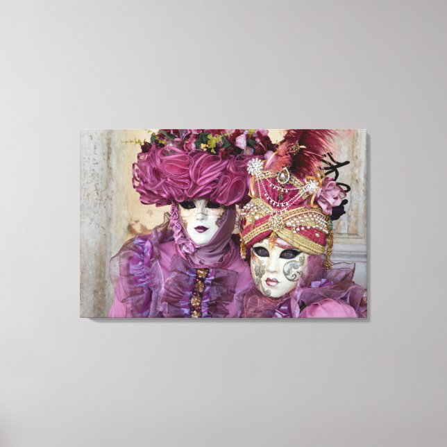 Purple Carnival costume, Venice Canvas Print (Front)