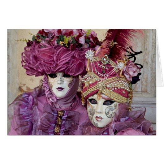 Purple Carnival costume, Venice Cards (Front Horizontal)